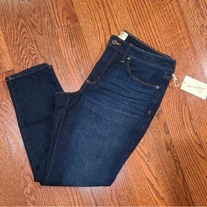 Mid-Rise Dark Wash Skinny Jeans